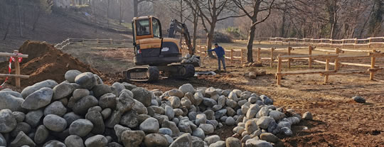 Sistemazione area parcheggio